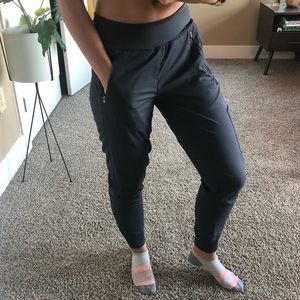 Gray scrub jogger pants